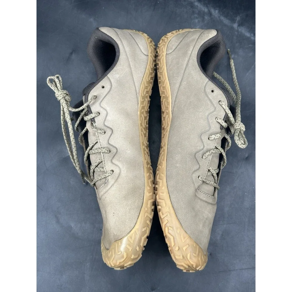 Merrell Vapor Glove 6 LTR‎ Trail Leather Barefoot Olive Green w Gum M's Sz 14